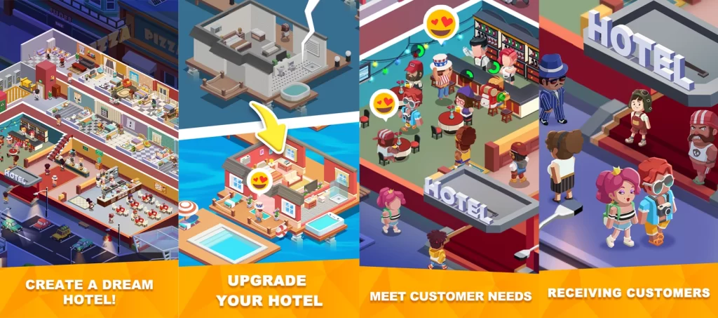تحميل لعبة Sim Hotel Tycoon مهكرة للأندرويد 2023